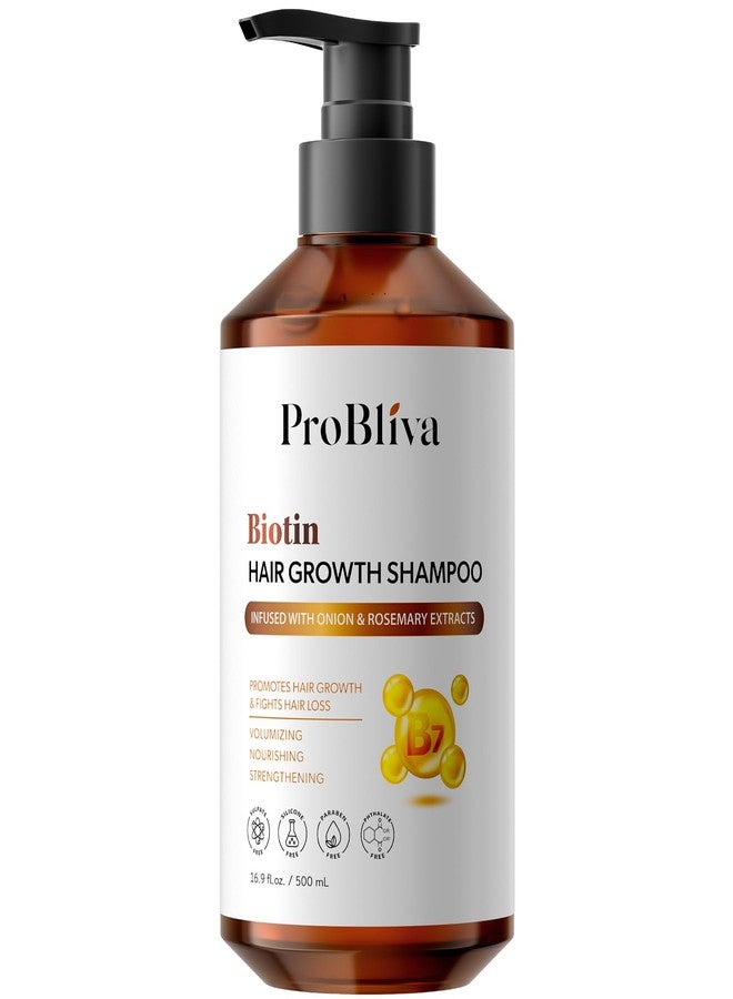 ProBliva Biotin Hair Growth Shampoo for Thinning Hair in Adults 30+ – Strengthening Formula with Biotin & Rosemary – Reduces Shedding, Supports Fuller, Stronger Hair – Sulfate-Free, 16.9 fl oz - Image 1
